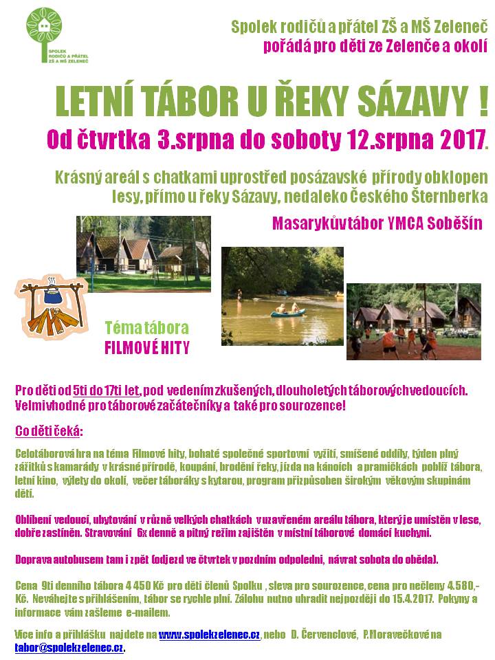 Plakát Tábor Soběšín Spolek 2017